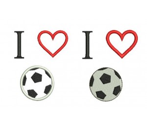 Stickdatei - I Love Fußball